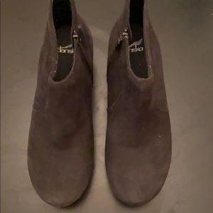 Black Leather Dansko Booties